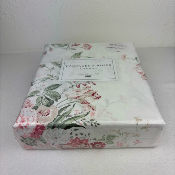 Cabbages & Roses KING Constance Russet Floral Duvet Cover Set Shams Multicolor - Picture 10 of 10